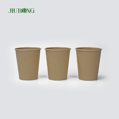 Taza de café de papel desechable biodegradable de una sola pared 6 oz 7 oz