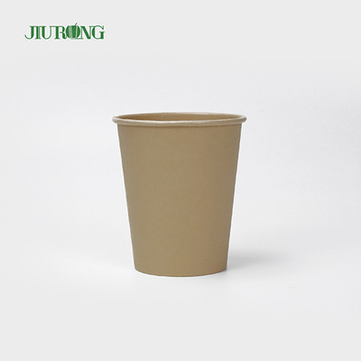 Taza de café de papel desechable biodegradable de una sola pared 6 oz 7 oz