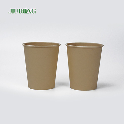 Taza de café de papel desechable biodegradable de una sola pared 6 oz 7 oz
