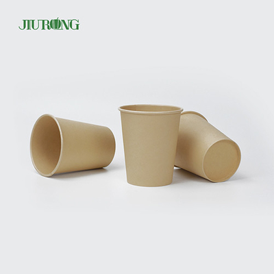 Taza de café de papel desechable biodegradable de una sola pared 6 oz 7 oz
