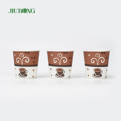 Grado alimenticio reciclado de vasos de papel biodegradables de pared simple de 5 oz