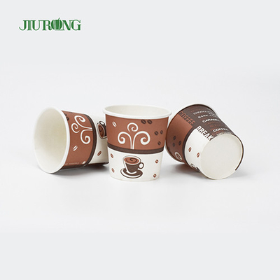 Grado alimenticio reciclado de vasos de papel biodegradables de pared simple de 5 oz