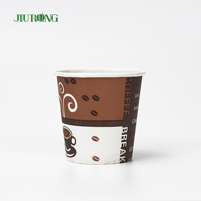Grado alimenticio reciclado de vasos de papel biodegradables de pared simple de 5 oz