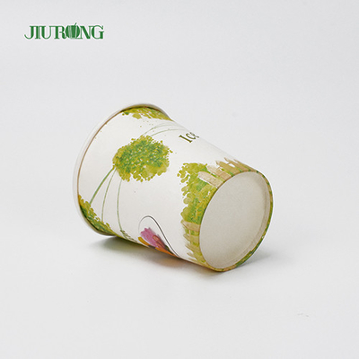 tazas de papel biodegradables de Kraft de un solo recinto de 5oz 6oz para el té de la leche del café