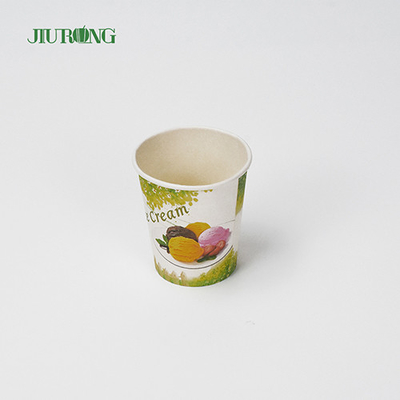 tazas de papel biodegradables de Kraft de un solo recinto de 5oz 6oz para el té de la leche del café