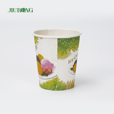 tazas de papel biodegradables de Kraft de un solo recinto de 5oz 6oz para el té de la leche del café