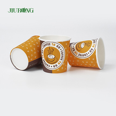 Vasos desechables biodegradables de 22 oz de taza de papel de pared simple con impresión de logotipo personalizado