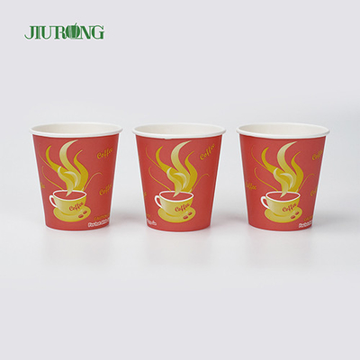 Tazas de papel biodegradables disponibles corrugadas de Brown para las bebidas calientes