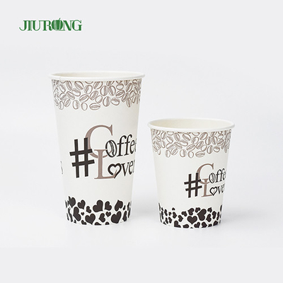 vasos de papel biodegradables compostables revestidos de 9oz PE para bebidas frías