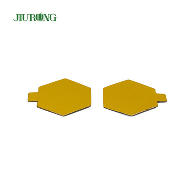 Mini papel de aluminio desechable para tablero de pastel de grado alimenticio poligonal 95*82mm