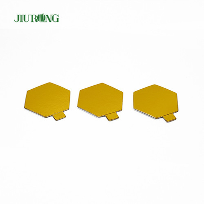 Mini papel de aluminio desechable para tablero de pastel de grado alimenticio poligonal 95*82mm