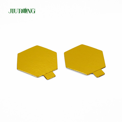 Mini papel de aluminio desechable para tablero de pastel de grado alimenticio poligonal 95*82mm