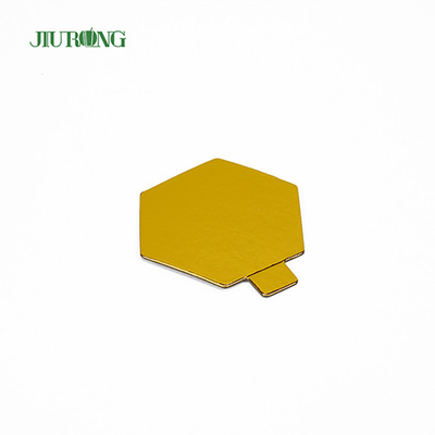 Mini papel de aluminio desechable para tablero de pastel de grado alimenticio poligonal 95*82mm