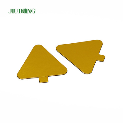 Niños DIY triángulo Mini pastel tablero dorado 93*88mm papel de aluminio de calidad alimentaria