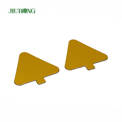 Niños DIY triángulo Mini pastel tablero dorado 93*88mm papel de aluminio de calidad alimentaria