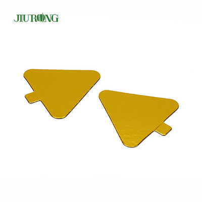 Niños DIY triángulo Mini pastel tablero dorado 93*88mm papel de aluminio de calidad alimentaria