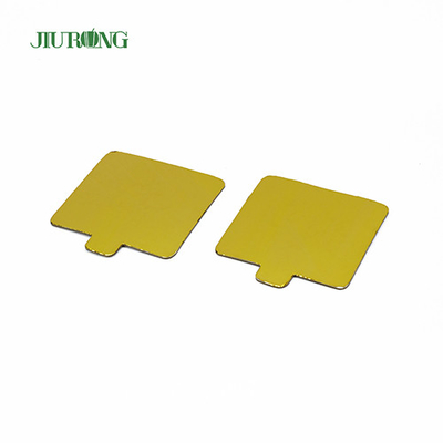 Tablero de pastel de rectángulo de oro MDF reutilizable disponible 100 * 65 mm a prueba de grasa