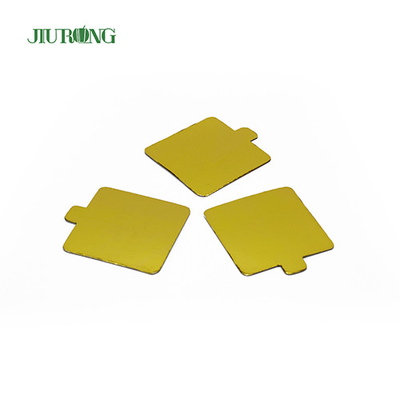 Tablero de pastel de rectángulo de oro MDF reutilizable disponible 100 * 65 mm a prueba de grasa