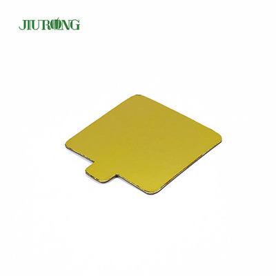 Tablero de pastel de rectángulo de oro MDF reutilizable disponible 100 * 65 mm a prueba de grasa