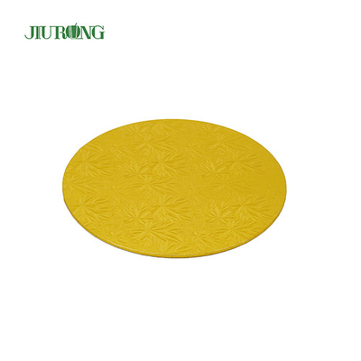 Tambor de tablero de pastel desechable MDF redondo dorado 24cm 9 pulgadas OEM ODM