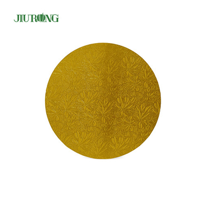 Tambor de tablero de pastel desechable MDF redondo dorado 24cm 9 pulgadas OEM ODM