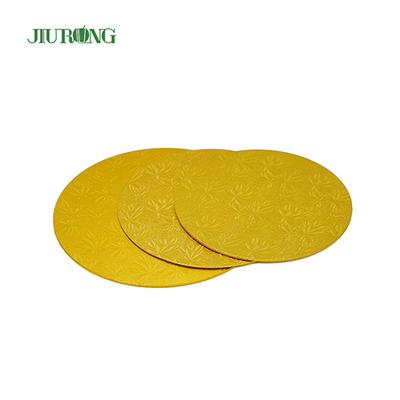 Tambor de tablero de pastel desechable MDF redondo dorado 24cm 9 pulgadas OEM ODM