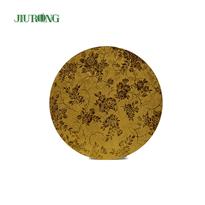 Abono para el hogar Tablero de pastel de oro de 10 pulgadas Tambor de pastel corrugado de grado alimenticio de 24 cm