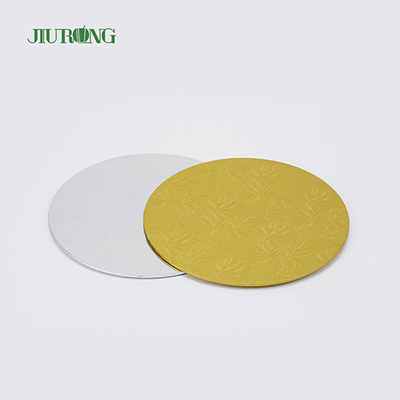 Tablero redondo de la torta del oro del papel corrugado del MDF 10 pulgadas reciclable JIURONG