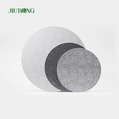 Tablero redondo de la torta del oro del papel corrugado del MDF 10 pulgadas reciclable JIURONG