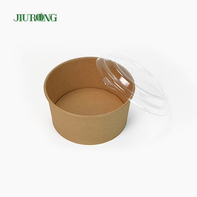ensaladera amistosa del papel de Kraft de 1100ml Eco disponible con la tapa del ANIMAL DOMÉSTICO