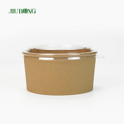 ensaladera amistosa del papel de Kraft de 1100ml Eco disponible con la tapa del ANIMAL DOMÉSTICO