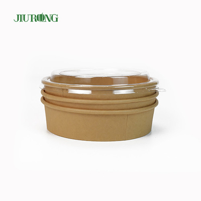 Cuenco de papel biodegradable apto para microondas 1100ml a prueba de grasa con tapas