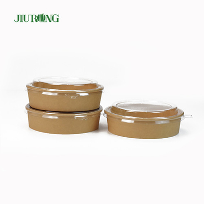 Cuenco de papel biodegradable apto para microondas 1100ml a prueba de grasa con tapas