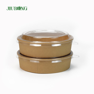 Cuenco de papel biodegradable apto para microondas 1100ml a prueba de grasa con tapas