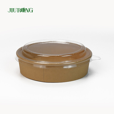 Cuenco de papel biodegradable apto para microondas 1100ml a prueba de grasa con tapas