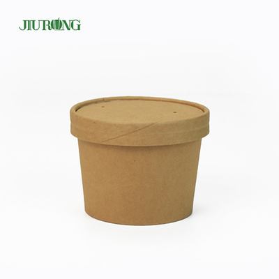 cuencos de papel disponibles de los envases de la ensalada del papel de la capa ULTRAVIOLETA 26OZ para la comida caliente