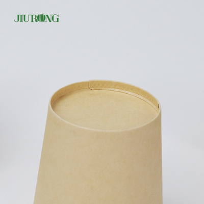 Cuenco de sopa biodegradable del papel de Kraft cuencos disponibles de 12 onzas con las tapas