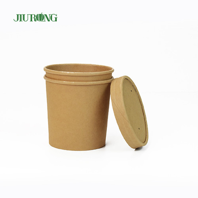 Tazones de fuente disponibles biodegradables del papel de Kraft capa ULTRAVIOLETA de 26 onzas para la ensalada