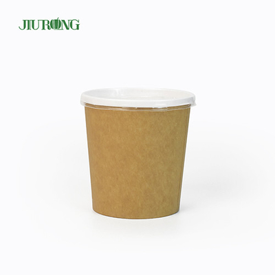 PLA que cubre el cuenco de papel biodegradable Eco 32Oz disponible amistoso con las tapas