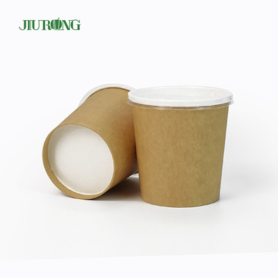 PLA que cubre el cuenco de papel biodegradable Eco 32Oz disponible amistoso con las tapas