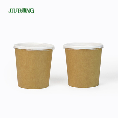PLA que cubre el cuenco de papel biodegradable Eco 32Oz disponible amistoso con las tapas