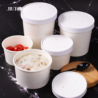 Recipiente de papel biodegradable desechable con tapa