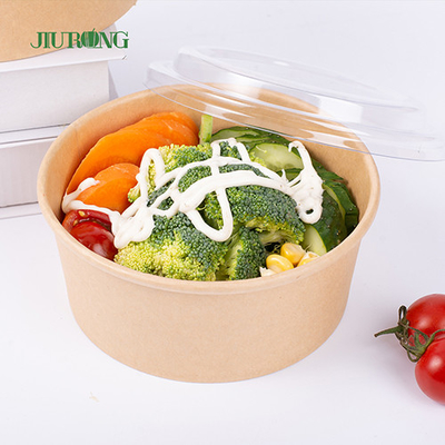 Recipiente de papel biodegradable desechable con tapa