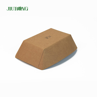 Fiambreras de papel desechables acanaladas ODM de impresión de LOGOTIPO personalizado biodegradable