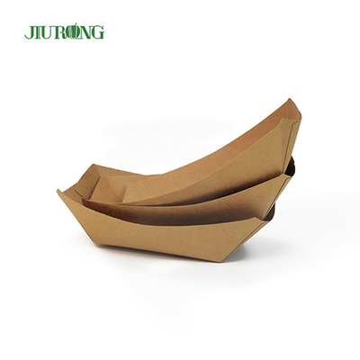Contenedor de papel biodegradable reciclable 85 * 50 * 45 mm Kraft corrugado