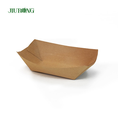 Contenedor de papel biodegradable reciclable 85 * 50 * 45 mm Kraft corrugado