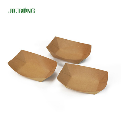 Contenedor de papel biodegradable reciclable 85 * 50 * 45 mm Kraft corrugado
