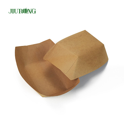 Contenedor de papel biodegradable reciclable 85 * 50 * 45 mm Kraft corrugado