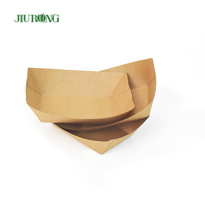 ODM biodegradable del OEM de las bandejas de la comida del papel disponible de Kraft a prueba de grasa