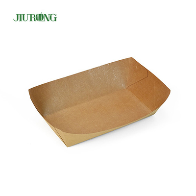 Envase de papel biodegradable impreso aduana de BSCI para la hamburguesa del perrito caliente